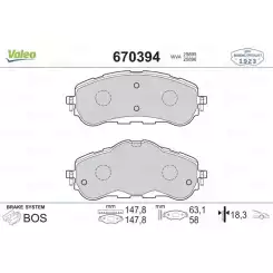 VALEO Ön Fren Balatası 670394