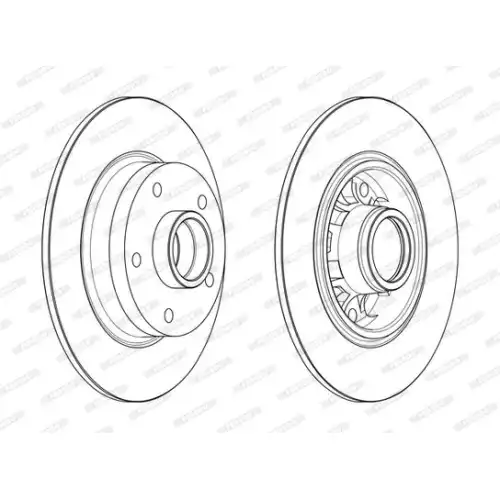FERODO Arka Fren Diski Rulmanlı Adet DDF1730-1