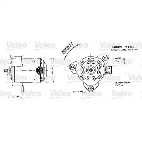 VALEO Radyatör Fan Motoru 698356