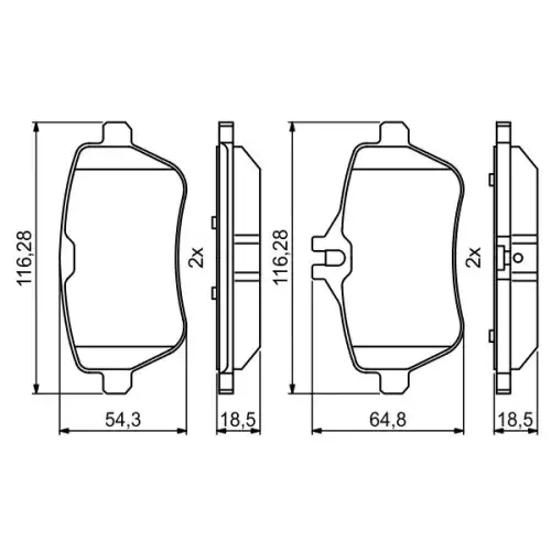 BOSCH Arka Fren Balatası Tk 0986494790