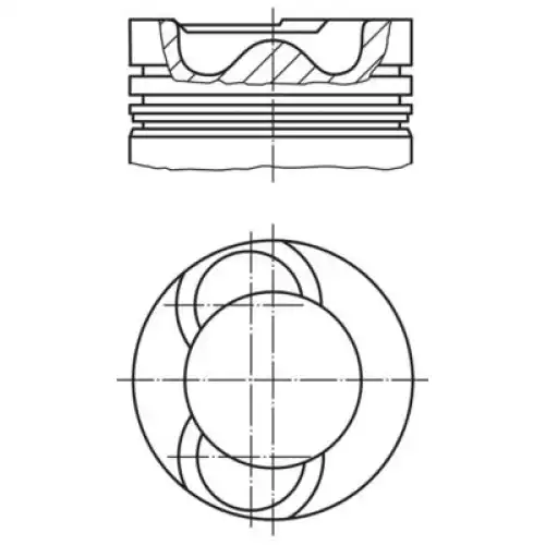 MAHLE Piston+Segman 81.01Mm 028 09 00