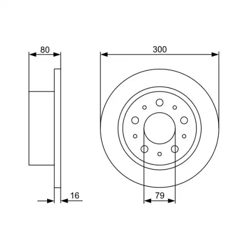 BOSCH Arka Fren Diski 300Mm Adet 0986479317