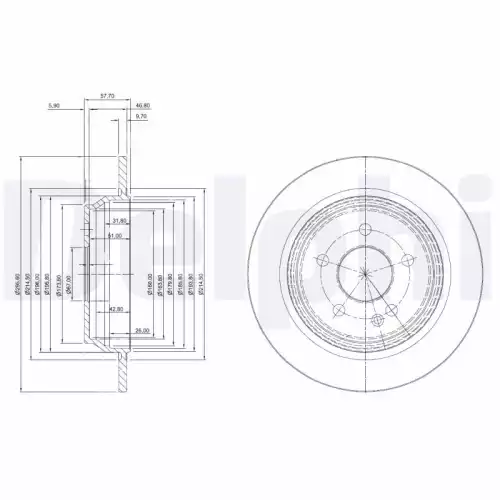 DELPHI Arka Fren Diski Düz 296Mm Takım BG3969