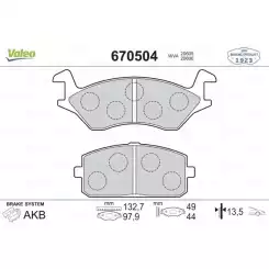 VALEO Ön Fren Balatası Tk 670504