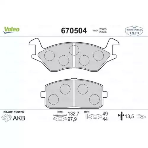 VALEO Ön Fren Balatası Tk 670504