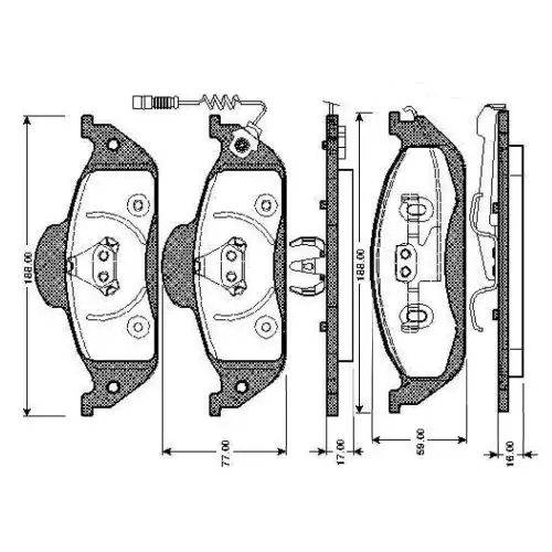 BOSCH Ön Fren Balatası 0986TB2781