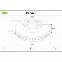 VALEO Ön Fren Diski Havalı Tk 197370