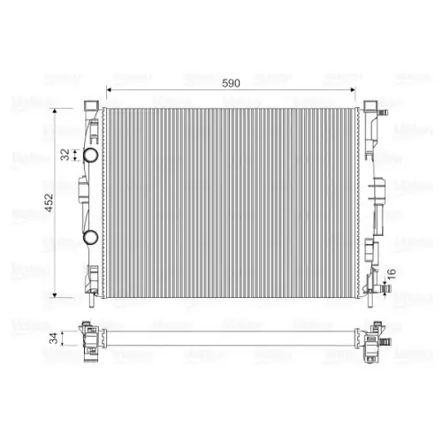 VALEO Motor Su Radyatörü Manuel 732946