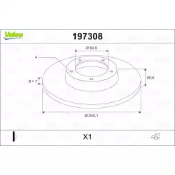 VALEO Arka Fren Diski Düz Rulmansız 240mm 1 Ad 197308