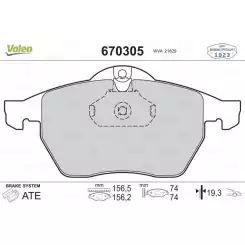 VALEO Ön Fren Balatası Tk 670305