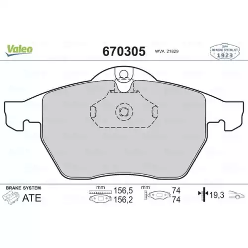 VALEO Ön Fren Balatası Tk 670305