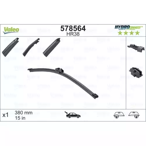 VALEO Silecek Süpürgesi Hydro 380 Mm 578564