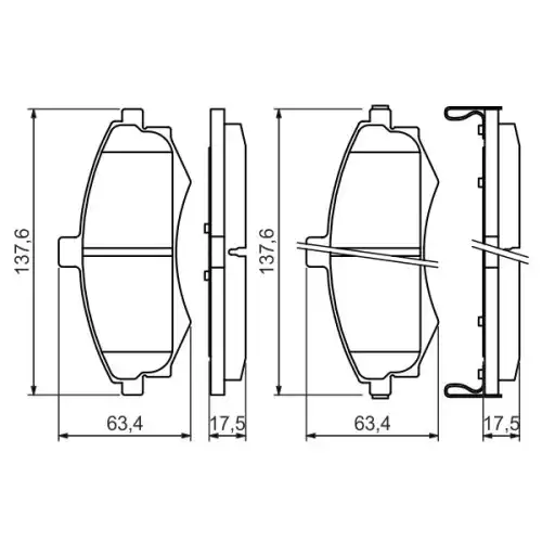 BOSCH Ön Fren Balatası Tk 0986424810