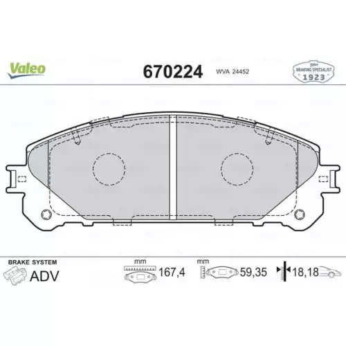 VALEO Ön Fren Balatası Tk 670224