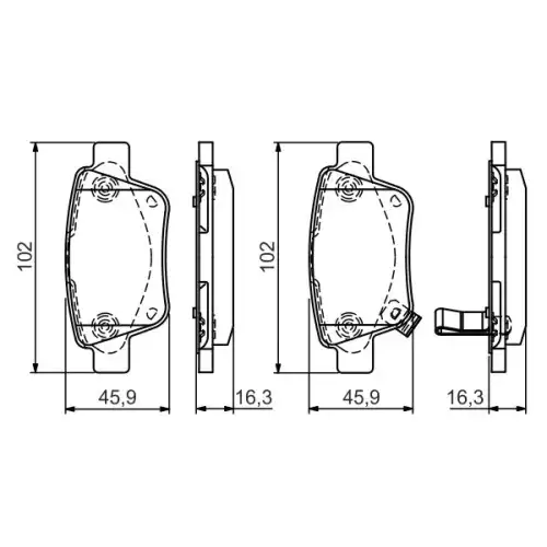 BOSCH Arka Fren Balatası Tk 0986495073