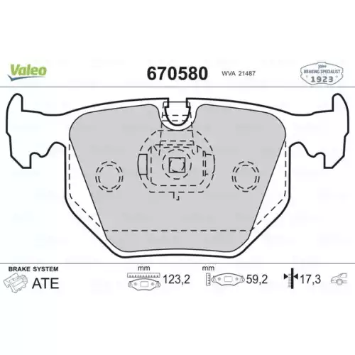 VALEO Arka Fren Balatası Tk 670580