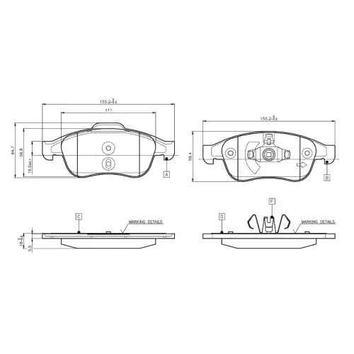 BOSCH Ön Fren Balatası Tk 0986TB3116