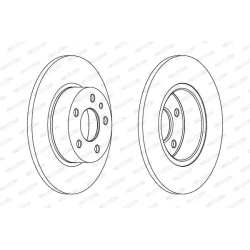 FERODO Arka Fren Diski Düz 251Mm DDF067