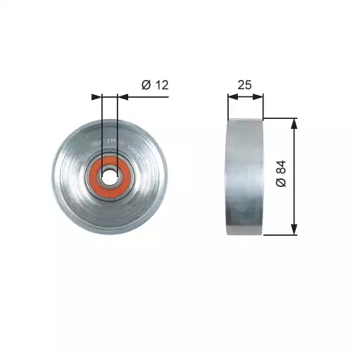 GATES V Kayış Gergi Rulmanı T39178