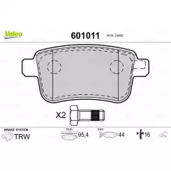 VALEO Arka Fren Balatası Tk 601011