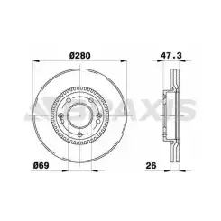 BRAXIS Ön Fren Diski Havalı 280Mm AE0705