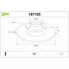 VALEO Fren Diski Arka Adet 300mm 197105