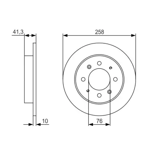 BOSCH Arka Fren Diski Düz (2584) 0986479S57