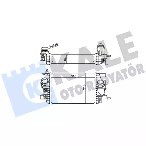 KALE Turbo Radyatörü İntercooler 345055