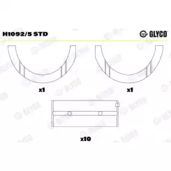 GLYCO Ana Yatak Std H1092/5 STD