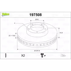 VALEO Ön Fren Diski Takım 14Jant 197508