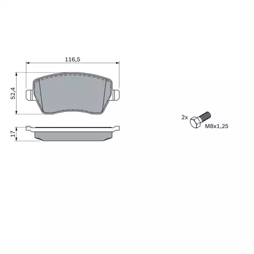 BOSCH Ön Fren Balatası Tk 0986424795