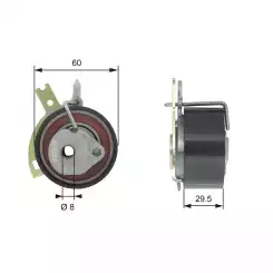 GATES Alternatör V Kayış Gergi Rulmanı T43186