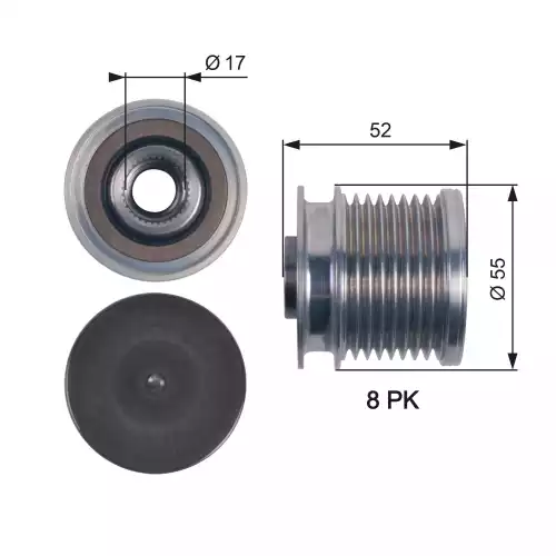 GATES Alternatör Kasnağı OAP7123