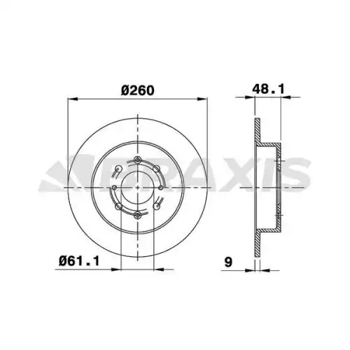 BRAXIS Arka Fren Diski Düz AE0339