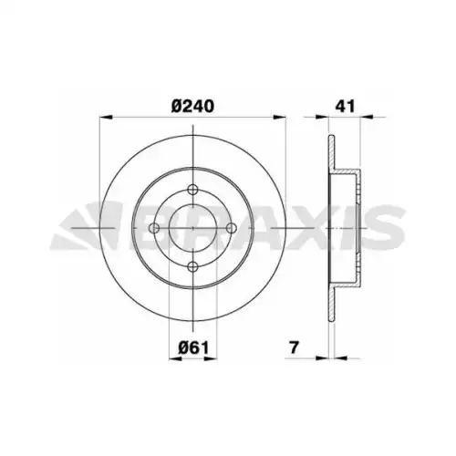 BRAXIS Arka Fren Diski AE0159