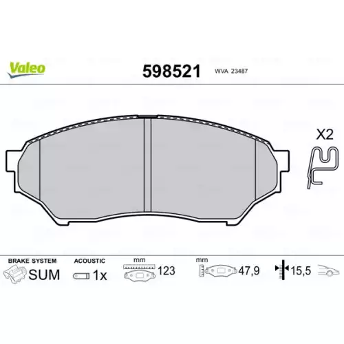 VALEO Ön Fren Balatası Tk 598521