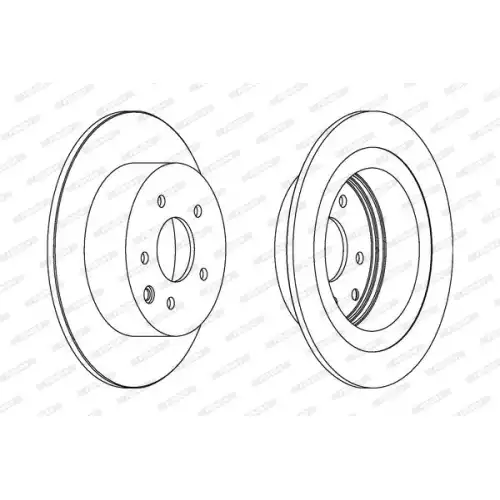 FERODO Arka Fren Diski Düz (292 5) DDF1590