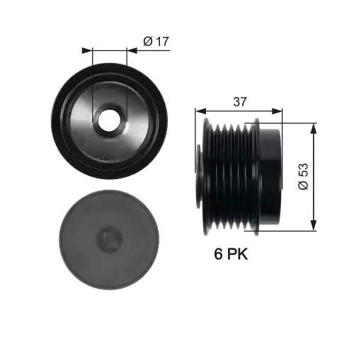 GATES Alternatör Kasnağı OAP7015