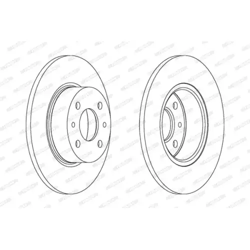 FERODO Arka Fren Diski Düz 251Mm DDF066