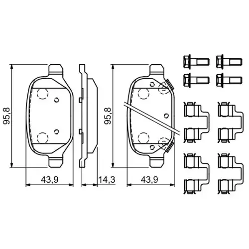 BOSCH Arka Fren Balatası Tk 0986494935