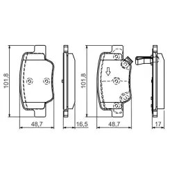 BOSCH Arka Fren Balatası Tk 0986494404