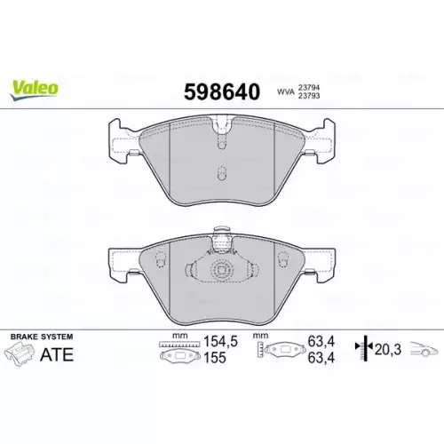 VALEO Ön Fren Balatası Tk 598640