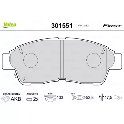 VALEO Ön Fren Balatası Tk 301551