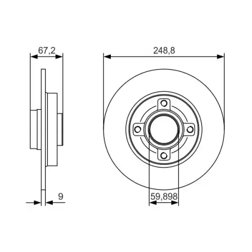 BOSCH Arka Fren Diski 0986479279 [249 /98MM] 0986479S42