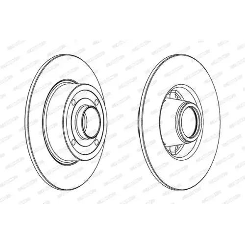 FERODO Arka Fren Diski Rulmansız 240 4Mm (Adet) DDF1369C-1