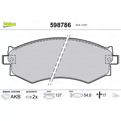 VALEO Ön Fren Balatası Tk 598786