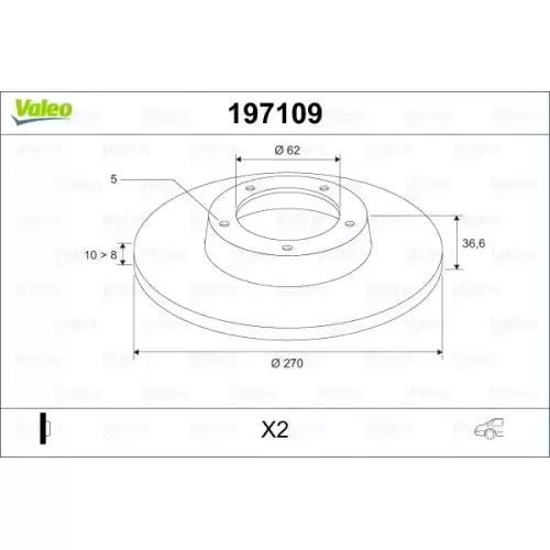 VALEO Arka Fren Diski Tk 197109