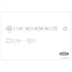 CORTECO Fren Hortumu Ön 570mm 19036606