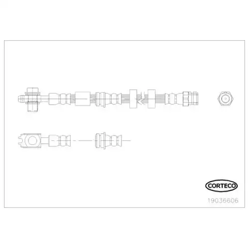 CORTECO Fren Hortumu Ön 570mm 19036606