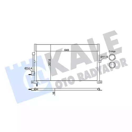KALE Klima Radyatörü Kondanser 345375